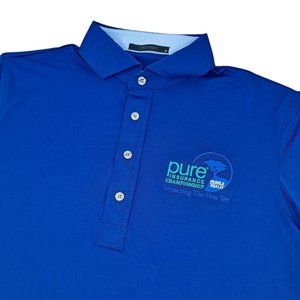 GREYSON MEN'S BLUE SOFT GOLF POLO SHIRT SIZE MEDIUM